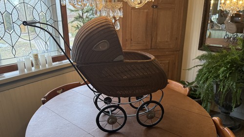 Antique vintage wicker - wicker, baby