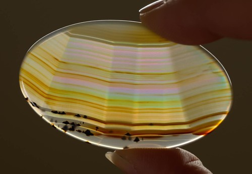 Iris agate crystal cabochon - iris,