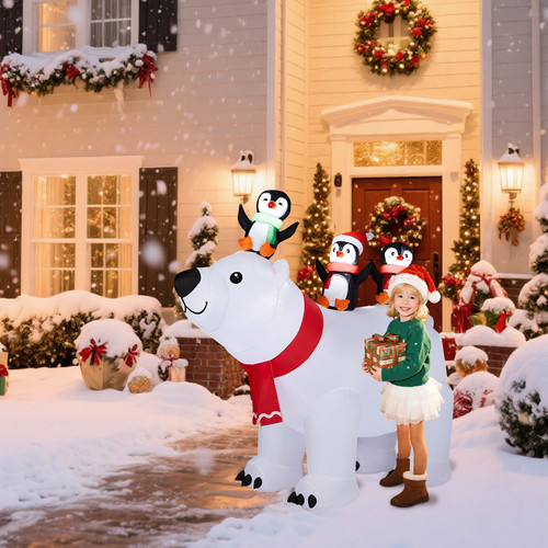 6ft christmas penguin - christmas,