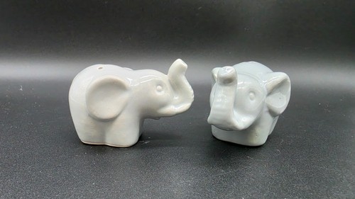 Cute elephant salt and pepper - and,