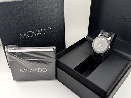 Movado mens sapphire blk - sapphire, w/blk
