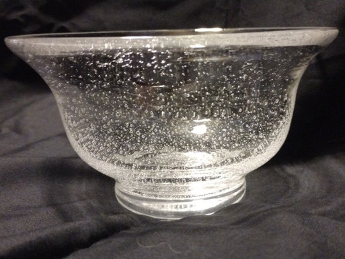 Vintage hand blown clear glass - blown,