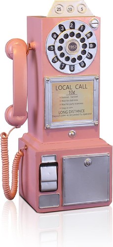Antique pink rotary dial - rotary,
