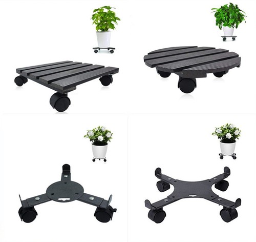 Black plant dolly stand - black, heavy