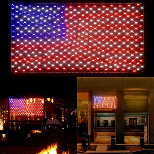 American flag lights 384 - flag, –