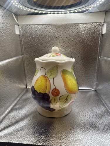 Vintage cookie jar with fruit - cookie,