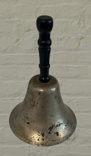 Antique school bell - antique, handheld