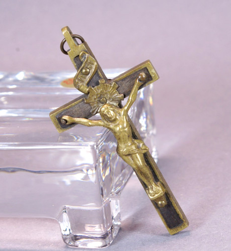 Antique brass ebony wood - brass,