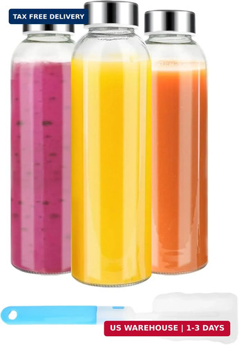 Clear glass bottles with lids - clear,