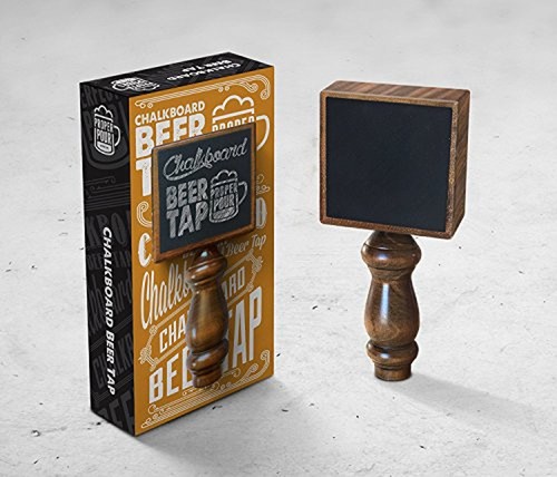 Square wood beer tap handle - wood,