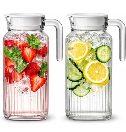 Glass pitcher with - 2, pack