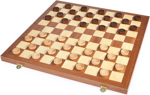 15inch checkers folding wooden - checkers,