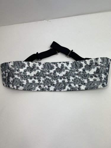 Mens cumberbund paisley black - paisley,