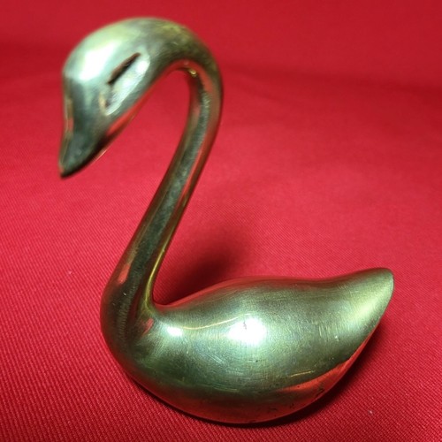 Vintage brass swan - brass,