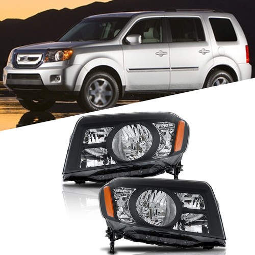 Pair black headlights - pair,