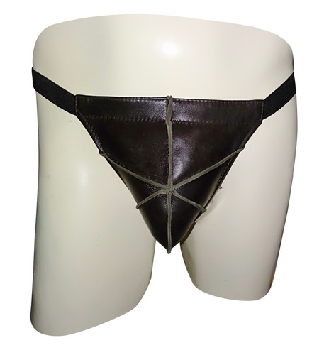 Mens real leather - leather, jockstrap