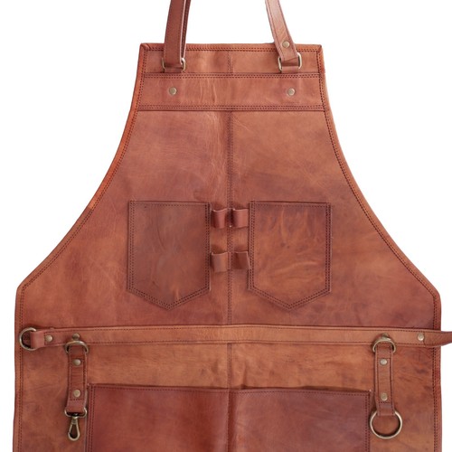 Genuine leather apron bbq - leather,