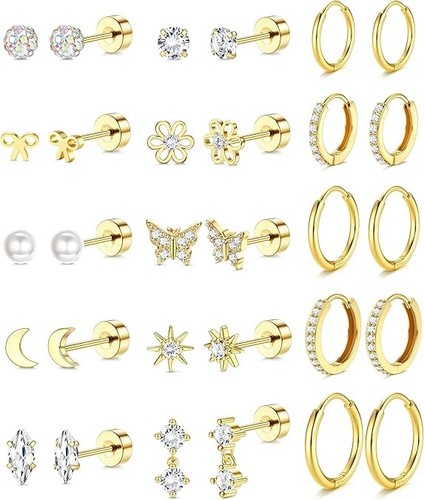 Aretes chapados oro 14k - chapados, en