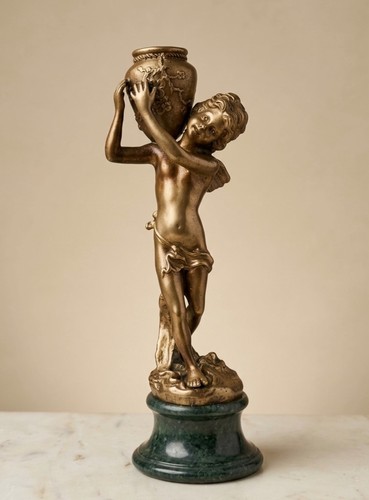 Vintage art nouveau bronze - art,