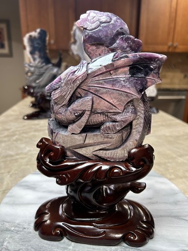Gem lepidolite fly - lepidolite, dragon