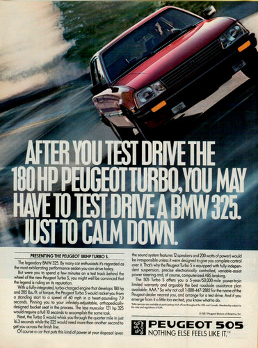 1988 peugeot 505 turbo red - turbo,