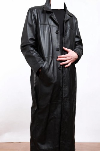 Mens black genuine - mens, lambskin