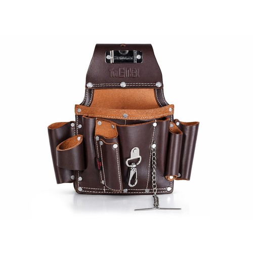 Leather electrician tool pouch - electrician,