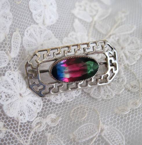 Vintage rainbow iris glass - vintage,