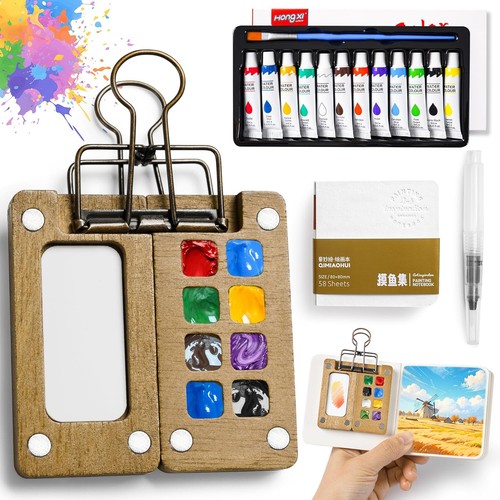 Mini watercolor paint - set, 12