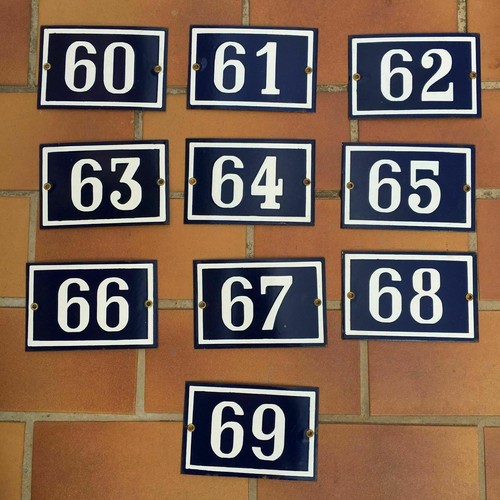 French enamel house numbers - french,
