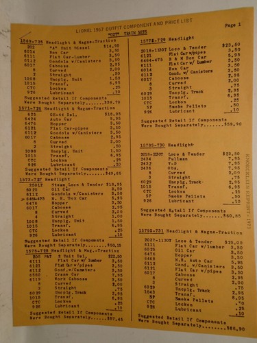 Lionel 1957 train - train, set