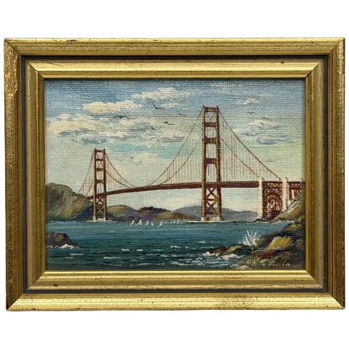Oil coastal painting golden - oil,