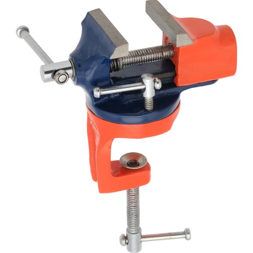 Swivel bench vise clamp with - swivel,
