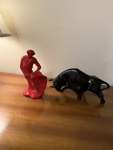 Mcm bull and matador set - and,