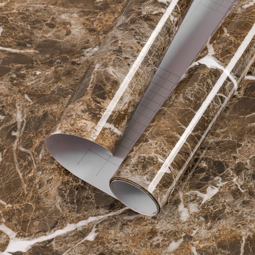 Brown marble contact paper - brown,
