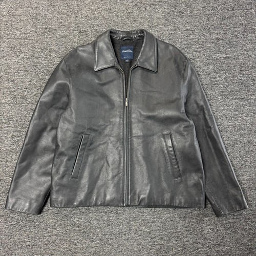 Brooks brothers leather bomber - brooks,