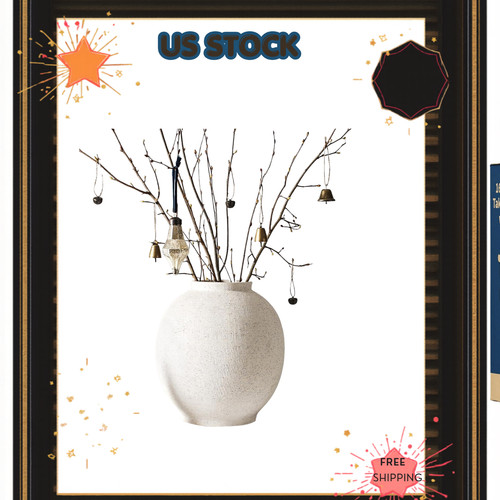 White ceramic vase large - -,