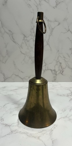 Vintage brass wood handle - brass, gold