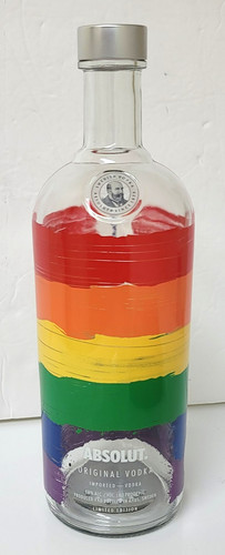 Absolut rainbow empty vodka - absolut,