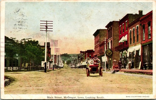Vtg postcard 1908 main street - vtg,