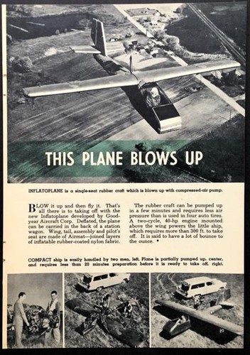 Inflatoplane 468 1958 - inflatoplane,