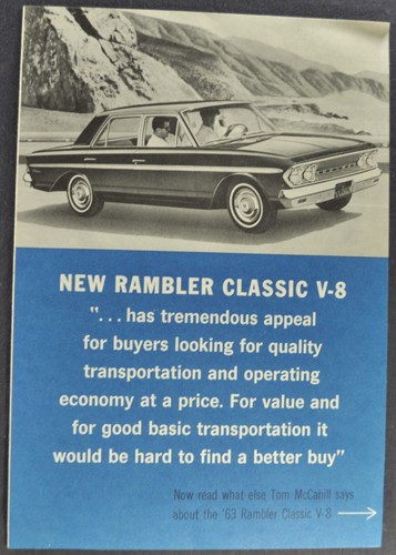 1963 rambler classic sedan - 1963,