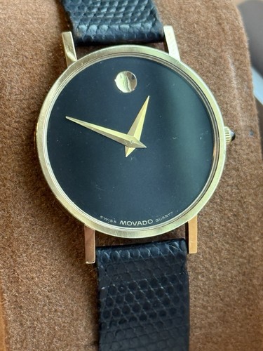 Movado museum watch 14k gold - movado,