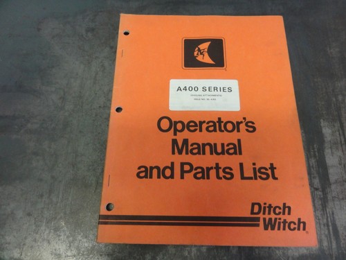 Ditch witch a400 - ditch, trencher