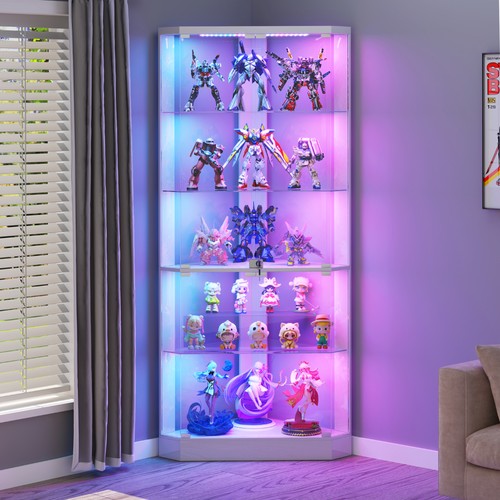 Tier corner display cabinet - 5-tier,