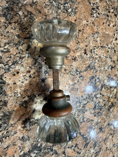 Antique clear glass door knobs - clear,