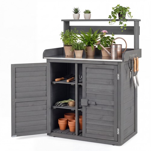 Garden potting bench - garden, table