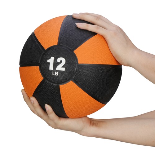12lb rubber medicine ball - 12lb,