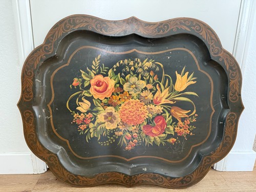 Large antique hand painted - large,
