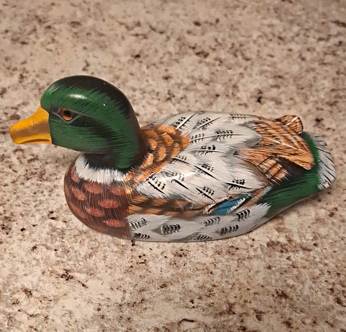Hand painted wooden - wooden, duck